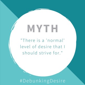 #debunkingdesire myth: There is a normal level of desire that I should strive for. 