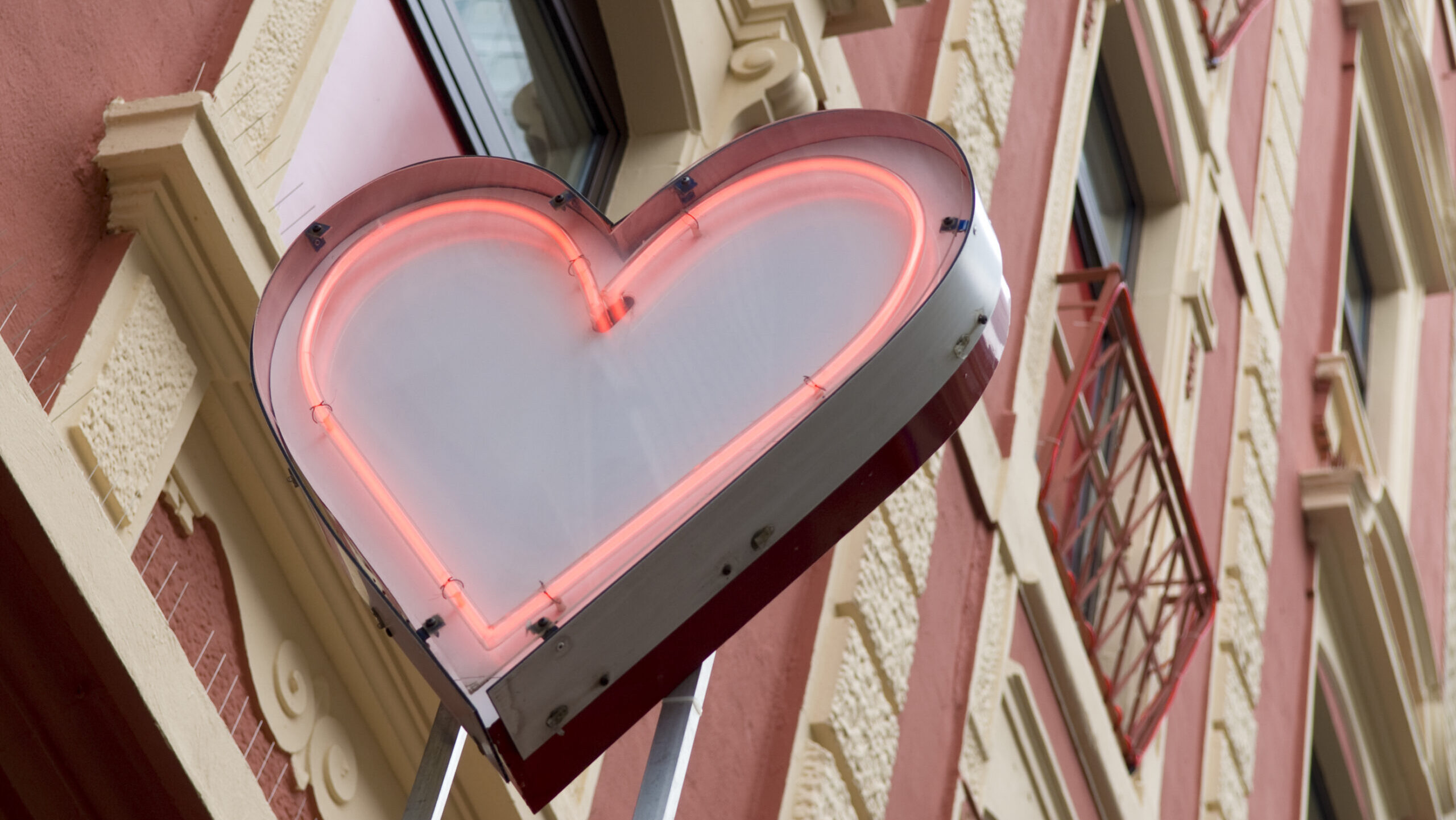 Neon heart in the red light district