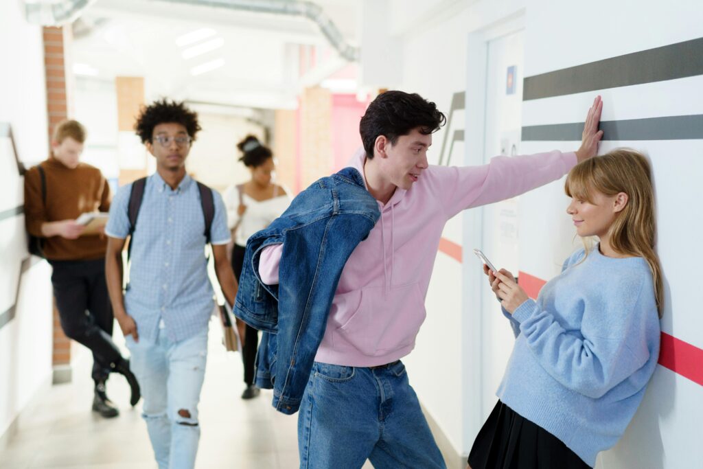 young man trying to flirt with a neurodivergent female. Flirting is one of many neurodivergent dating challenges. 