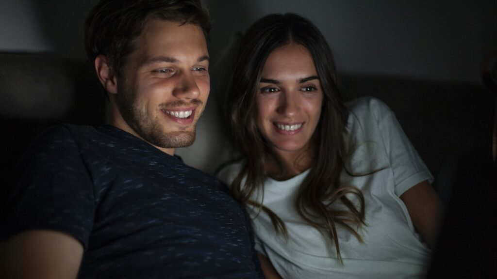 couple watching online porn together